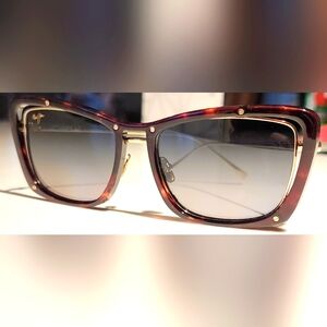 Maui Jim Tortoise Shiny Gold Adrift 808-Never Worn! MauiGradient Polarized Grey